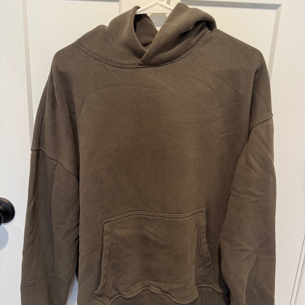 Abercrombie Essential Pop-Over Hoodie - Charcoal Green - Medium